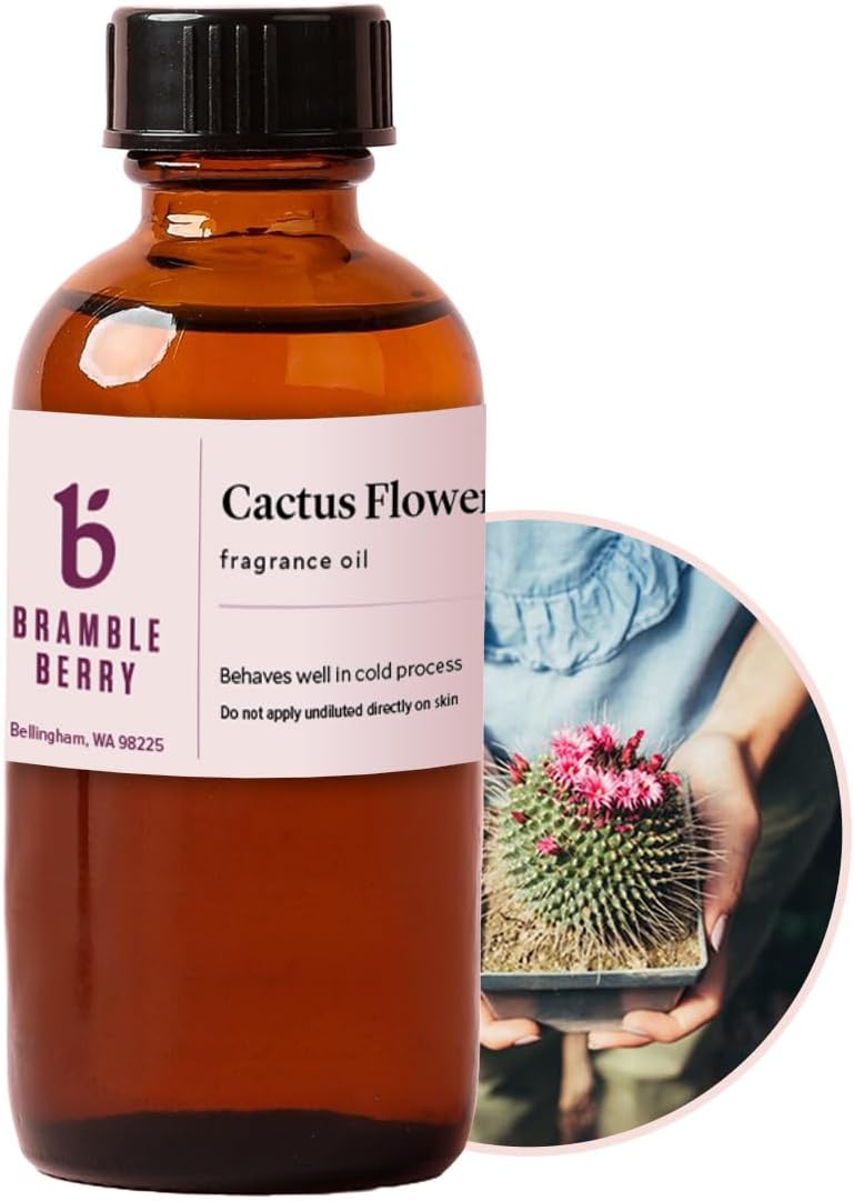 Bramble Berry Cactus Flower Fragrance Oil (2 Fl oz) | Great for Making DIY Soap, Candles, Lotion, Bath Bombs, Skin & Body Care | Vegan, Phthalate & Paraben Free
