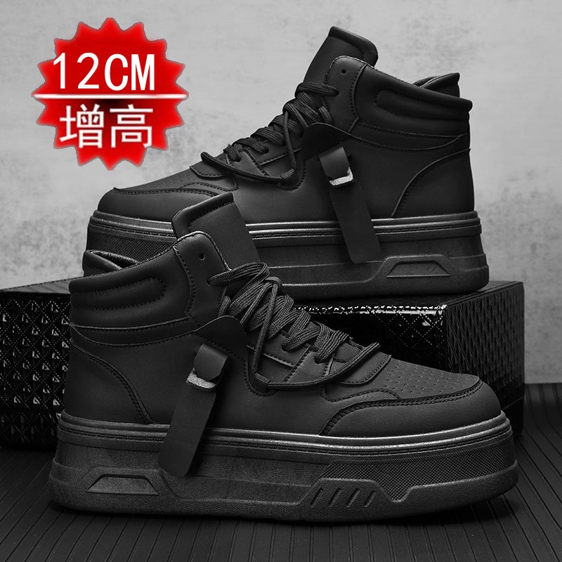 High-Rise Shoes Men'S 12Cm Casual White Shoes 10Cm High-Top Thick Slab Shoes Men'S - Image 4