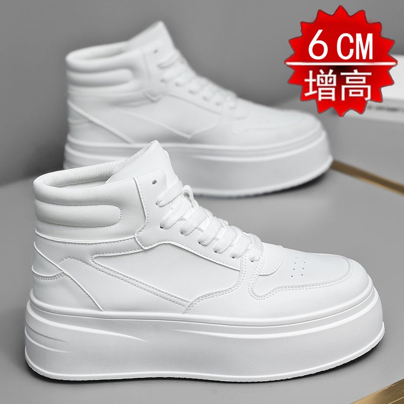 High-Rise Shoes Men'S 12Cm Casual White Shoes 10Cm High-Top Thick Slab Shoes Men'S - Image 1