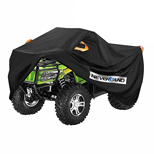 NEVERLAND ATV Cover Oxford Cloth Heavy,Compatible with Polaris Sportsman Yamaha Grizzly Honda FourTrax Kawasaki KFX Wheel Car with Air Vents Reflective Strips and Buckle Straps Length up to 82 inches - Image 1