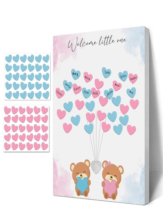 Toerifer Baby Gender Reveal Fingerprint Tree Sign, Baby Shower Guest Book, Baby Gender Reveal Party Ideas, Gender Reveal Keepsake, Baby Shower Canvas Decoration, Bear - Image 1