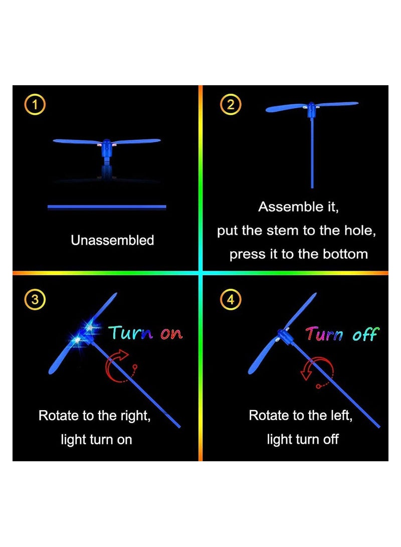 Helicopter Flying Toys, 25Pcs Luminous Bamboo Dragonfly, Dragonflies for Kids, Dragonfly Shaped Outdoor Toy Kids Party Gift - Image 2