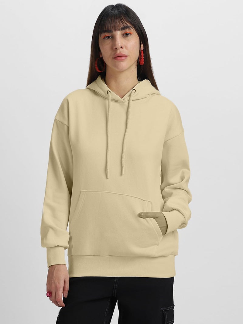 JUNEBERRY® Cotton Fleece Regular Fit Hooded Sweatshirt Lastest Back Graphic Printed Winter Hoodies for Women (W02_BRKRULSTDY_SYBN_M) - Image 4