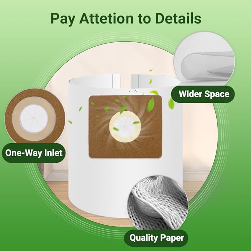 PETOX 5 Pack Vacuum Bags Replacement for Shop Vac Bags 2-2.5 Gallon Type B 90668 9066800 9066833, All Around EZ QAM70 and CMXZVBE38774, PETOX High-Efficiency Disposable Vaccum Collection Filter Bags - Image 3