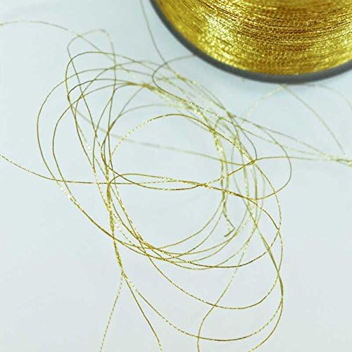 Tia Crafts خيوط زري معدنية من تيا للحياكة والتطريز وصنع المجوهرات، 0.1 مم - عبوة من 2 لفة (ذهبي) - Image 3