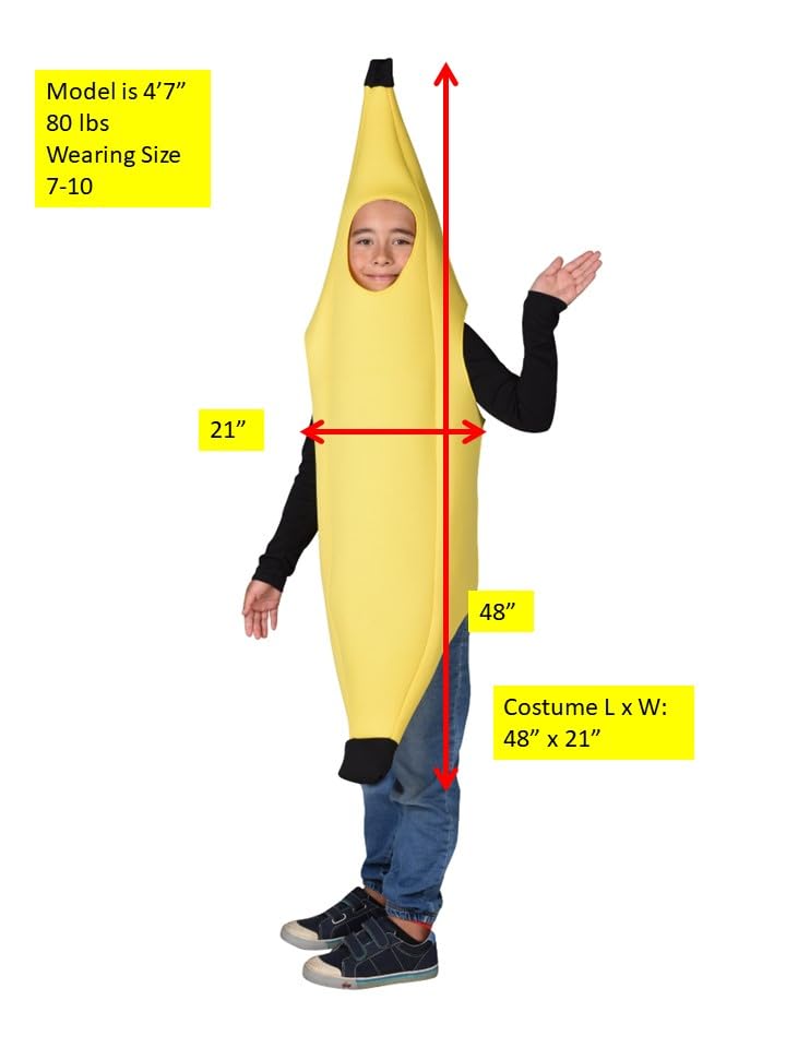 Rasta Imposta Ultimate Banana Tropical Fruit Halloween Costume, Child Size 7-10 - Image 5