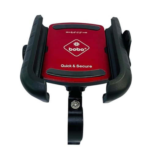 BOBO BM14 Quick Release Enhanced BM4 Waterproof Bike/Motorcycle/Scooter Mobile Phone Holder Mount, Ideal for Maps and GPS Navigation (Red) - Image 1