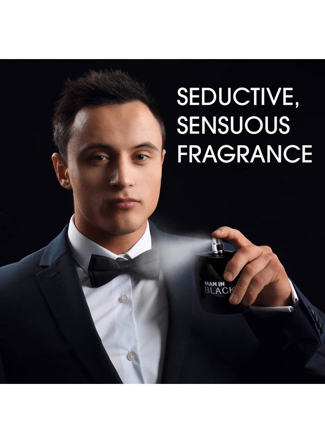 NovoGlow Man In Black For Men - Luxurious Aroma In Each 3.4 Fl Oz Black Glass Bottle - Top Notes Of Bergamot And Pineapple Formulated With Essential Oils - Fantastic Gift Choice - Grey Suede Pouch  - Image 5