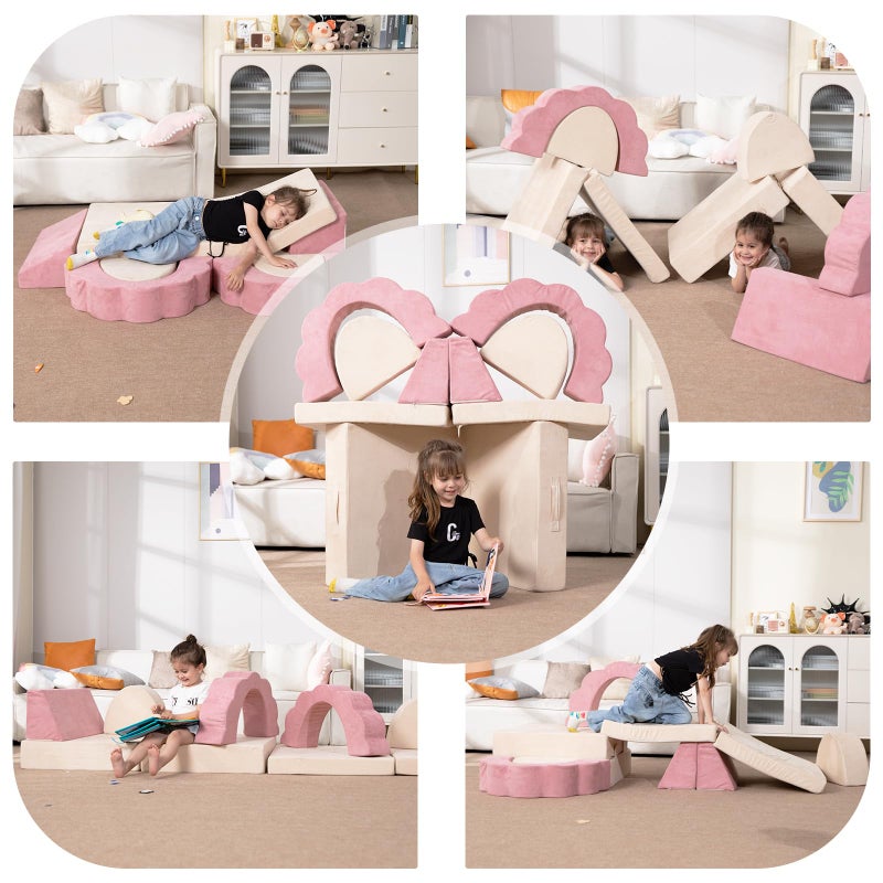 LOAOL Kids Couch 10PCS, Modular Kids Play Couch, Multifunctional Foam Toddler Sofa, Imaginative Convertible Play Sofa for Playroom - Image 5