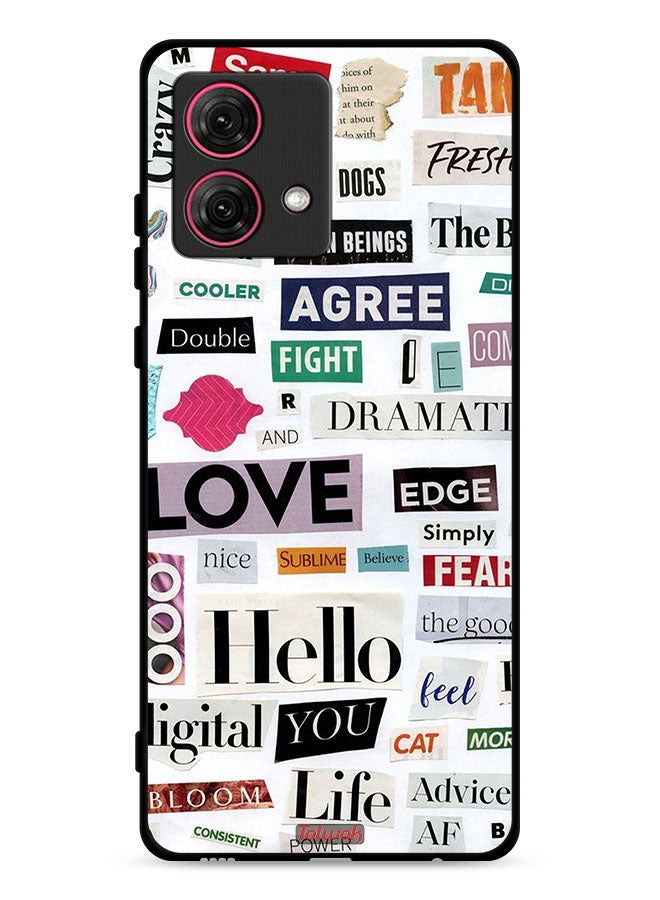 Tolwak Motorola Moto G84 5G Protective Case Cover Short Quotes Stickers - Image 1