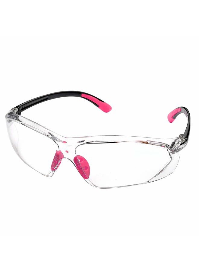 SAFEYEAR Women Safety GlAnti Fog Lens,HD Clear Scratch Resistant Work Glwith Adjustable Straps for Lady, No-Slip Grips,VU Protection for DIY, Lab, Welding,Chemistry(Pink) - Image 1