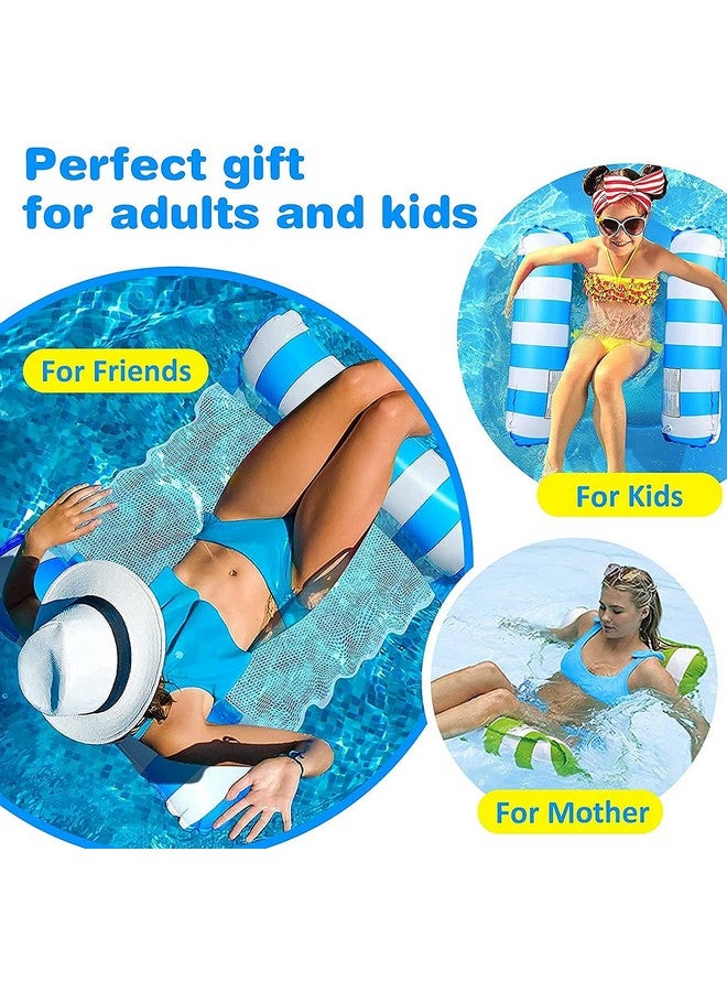 Gikvni Gikvni 4 in 1 Inflatable Pool Float Swimming Pool Lounger Multi-Purpose Pool Hammock (Saddle Lounge Chair, Hammock, Drifter) Pool Raft Lake Floats for Water Fun Inflatable Float Bed (pack of 2)  - Image 3