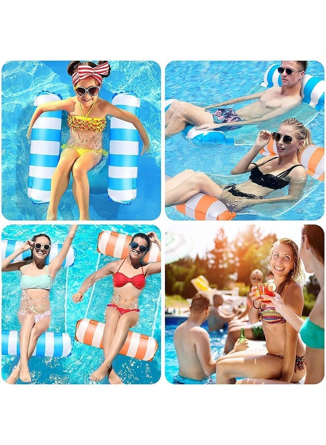 Gikvni Gikvni 4 in 1 Inflatable Pool Float Swimming Pool Lounger Multi-Purpose Pool Hammock (Saddle Lounge Chair, Hammock, Drifter) Pool Raft Lake Floats for Water Fun Inflatable Float Bed (pack of 2)  - Image 4