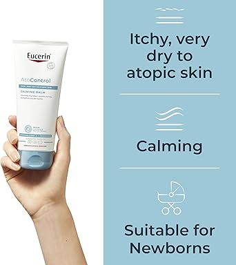 Eucerin بلسم يوسيرين أتوكونترول 200 مل مرهم مهدئ ومرطب للبشرة الجافة والحساسة جداً مثالي لعلاج التهاب الجلد التأتبي والإكزيما مناسب للأطفال - Image 2