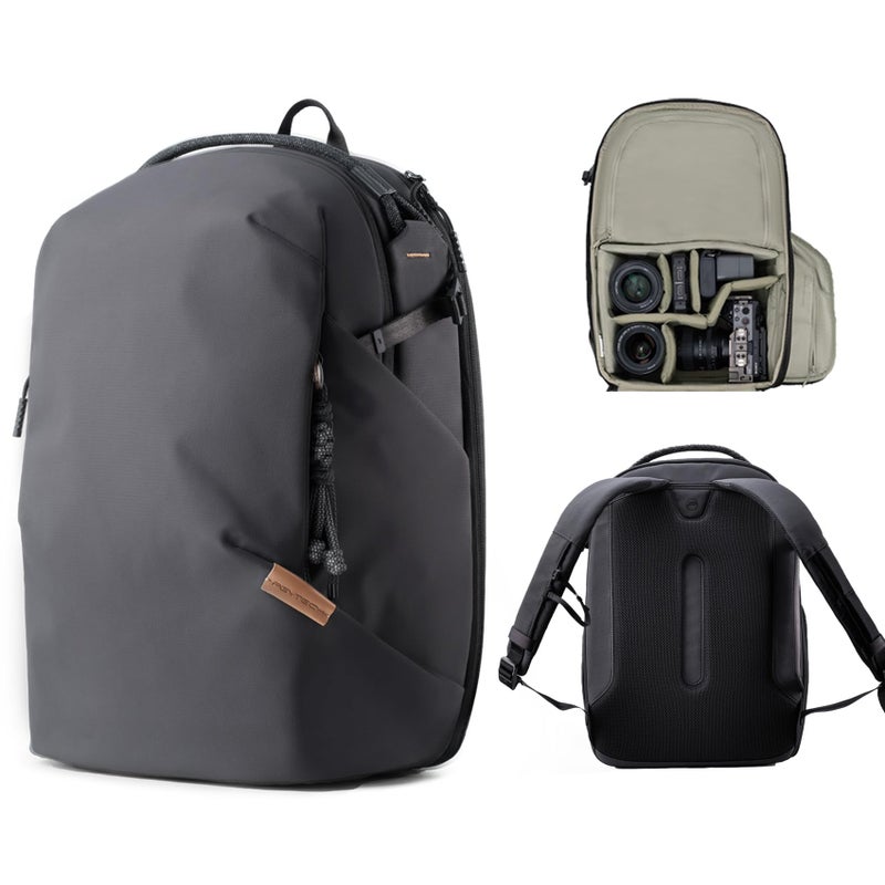 PGYTECH OneGo Lite 16L Camera Backpack Water-Resistant DSLR/Mirrorless Bag for Sony/Canon/Fujifilm, Drone Backpack, Tripod Mount Travel & Weekend Photography Pack for 14" Laptop (Matte Black) - Image 1