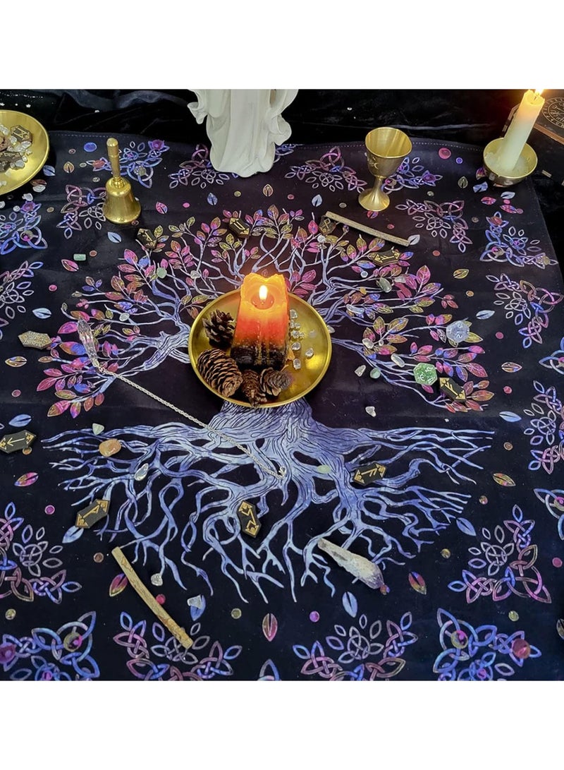 GGOOT Square Flannel Tarot Altar Cloth Card Board Game Astrology Oracles Card Pad Table Cover Card Mat Divination Tablecloth tarot spread cloth tarot reading cloth divination tablecloth tarot table cloth - Image 2
