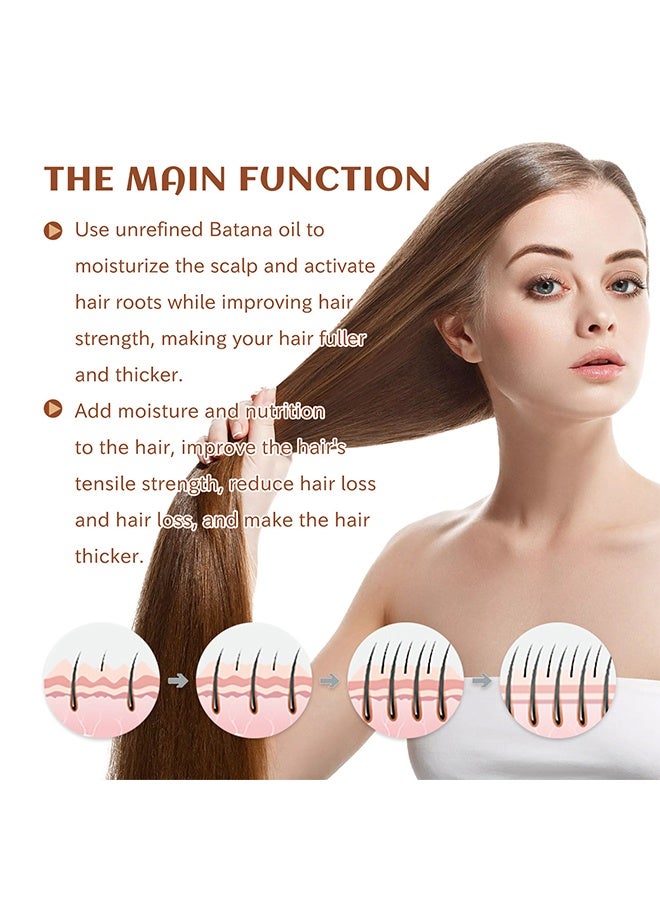 EELHOE 100% Unrefined Batana Oil , Revitalized Hair Growth & Strength . For Thicker, Fuller & Healthier Hair ,  Batana Oil Organic for Healthy Hair, Batana Oil Hair Mask (120ml) - Image 3