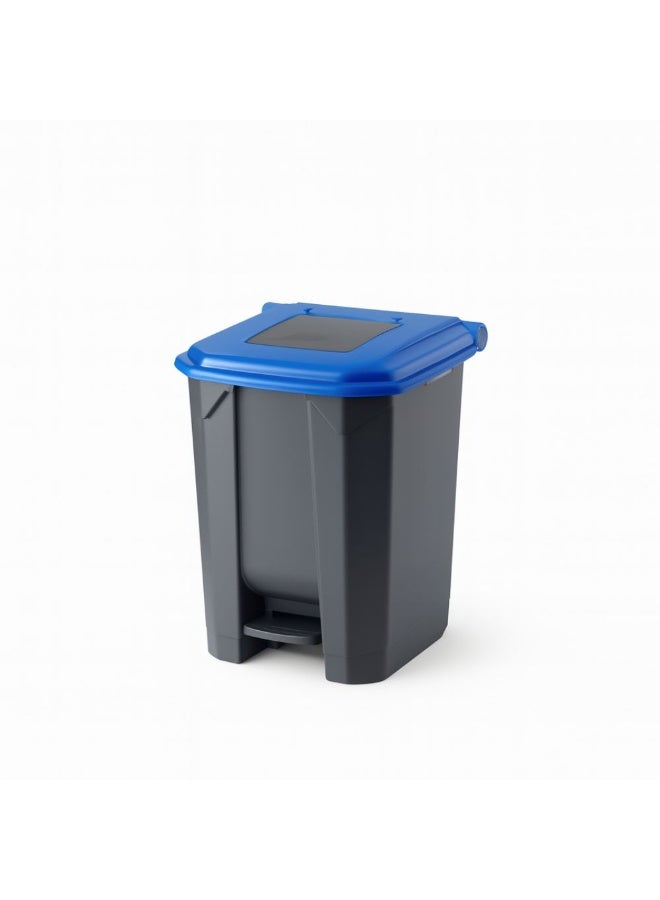 بلانيت سلة مهملات بلانيت مع دواسة وغطاء مربع صغير في الأعلى للاستخدام الصحي على عجلات دلو داخلي للمتانة للاستخدام في المدارس والمستشفيات والجامعات ومراكز التسوق 50 لتر (ازرق) - Image 1