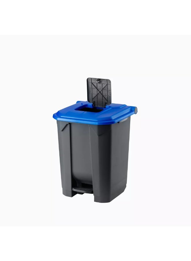 بلانيت سلة مهملات بلانيت مع دواسة وغطاء مربع صغير في الأعلى للاستخدام الصحي على عجلات دلو داخلي للمتانة للاستخدام في المدارس والمستشفيات والجامعات ومراكز التسوق 50 لتر (ازرق) - Image 2