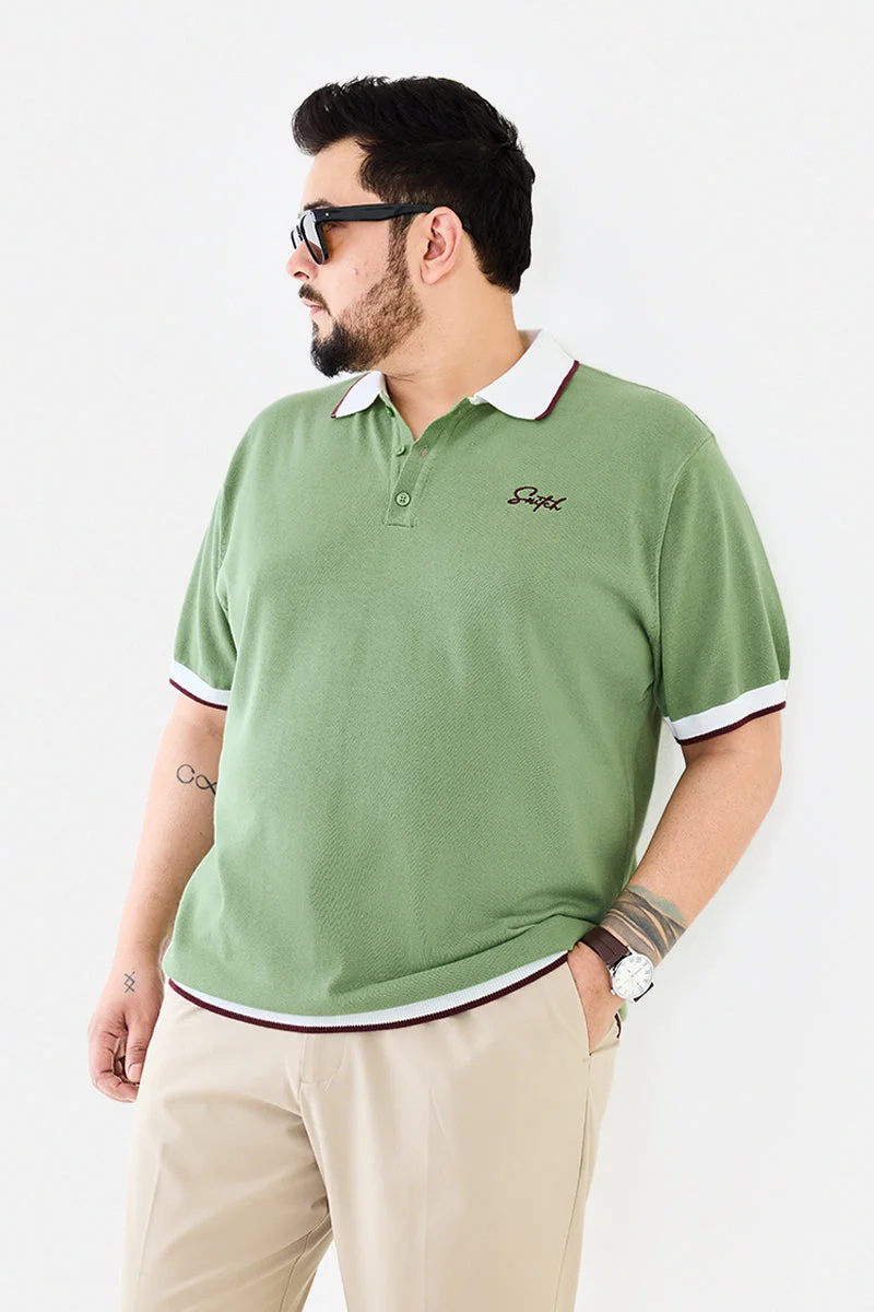 Green Solid Half Sleeve Regular Fit Casual T-Shirt