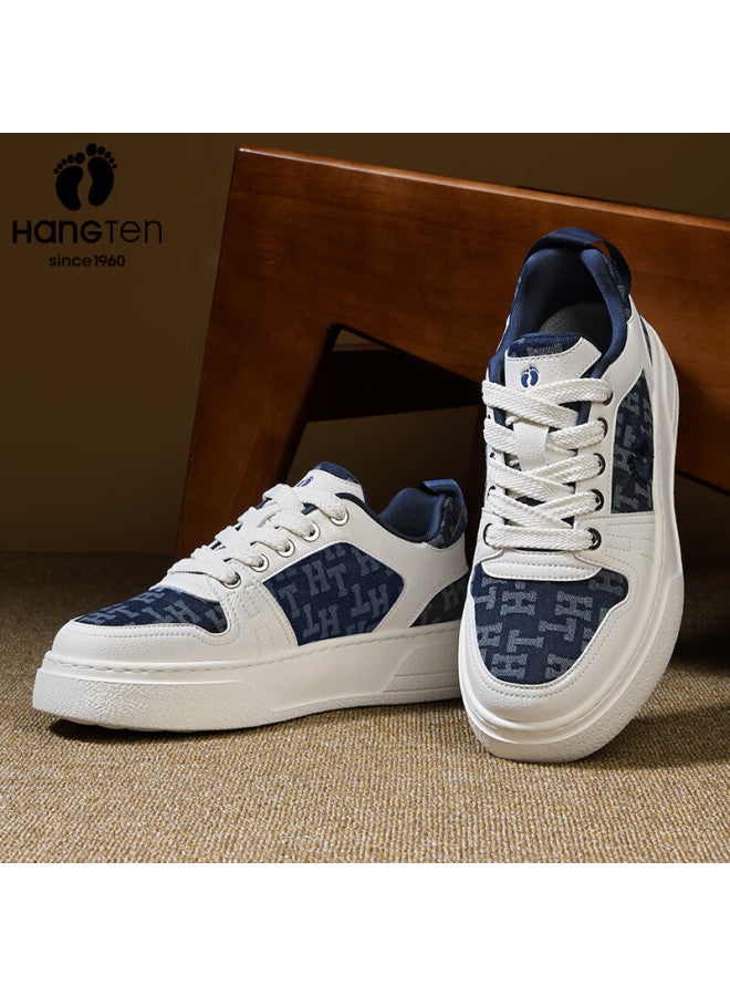 Hang Ten Men's Spring New Trendy Skate Shoes Fashion Sports Shoes Versatile Comfortable Casual College Style White Shoes For Men - Image 2
