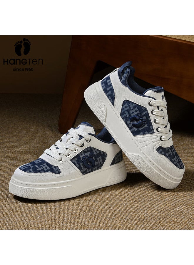 Hang Ten Men's Spring New Trendy Skate Shoes Fashion Sports Shoes Versatile Comfortable Casual College Style White Shoes For Men - Image 3