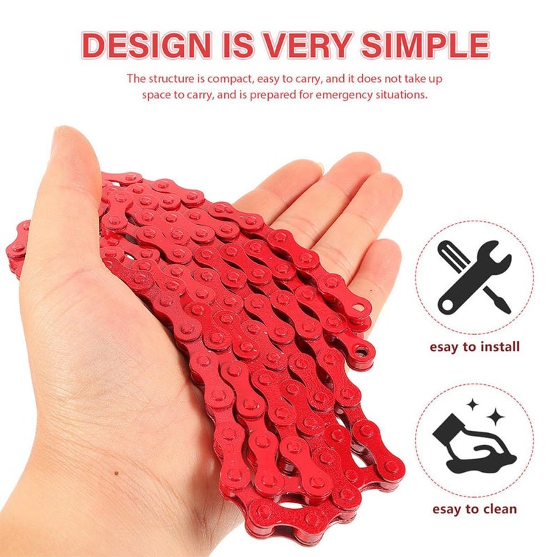 Single Speed Bike Chain Steel 94 Links Detachable Replacement For Road And Mountain Bikes - Image 4
