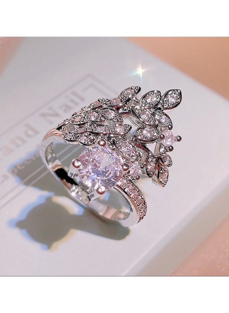 استراتيجية خاتم من الفضة الإسترليني عيار 925 مرصع بحجر الزركونيا - Image 2