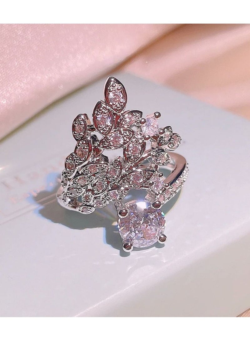 استراتيجية خاتم من الفضة الإسترليني عيار 925 مرصع بحجر الزركونيا - Image 5