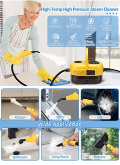 APEX Handheld Steam Cleaner for home, Steamer for Cleaning, Multipurpose Portable Steam Cleaners Use with Safety Lock and 6 Accessory Kit to Remove Grime, Grease, More, Save Time and Effort  - Image 2