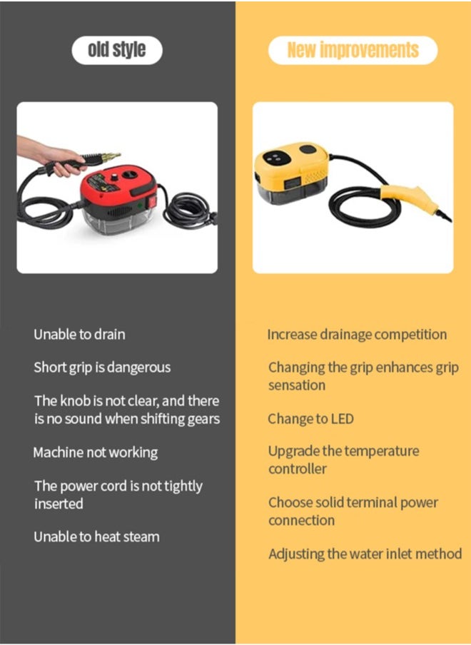 APEX - Handheld Steam Cleaner for home, Steamer for Cleaning, Multipurpose Portable Steam Cleaners Use with Safety Lock and 6 Accessory Kit to Remove Grime, Grease, More, Save Time and Effort - Image 1