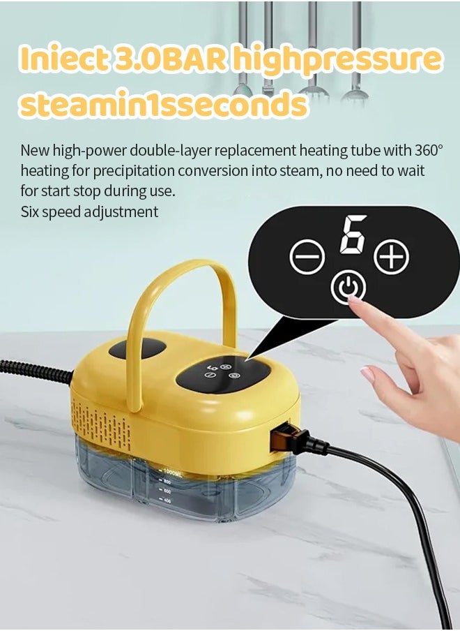 APEX - Handheld Steam Cleaner for home, Steamer for Cleaning, Multipurpose Portable Steam Cleaners Use with Safety Lock and 6 Accessory Kit to Remove Grime, Grease, More, Save Time and Effort - Image 1