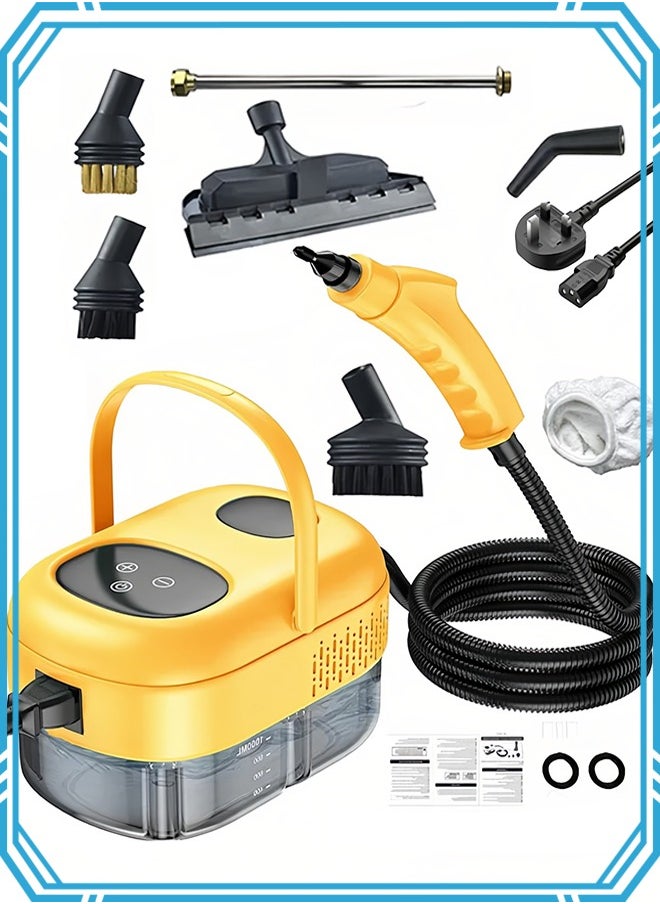 APEX - Handheld Steam Cleaner for home, Steamer for Cleaning, Multipurpose Portable Steam Cleaners Use with Safety Lock and 6 Accessory Kit to Remove Grime, Grease, More, Save Time and Effort - Image 1
