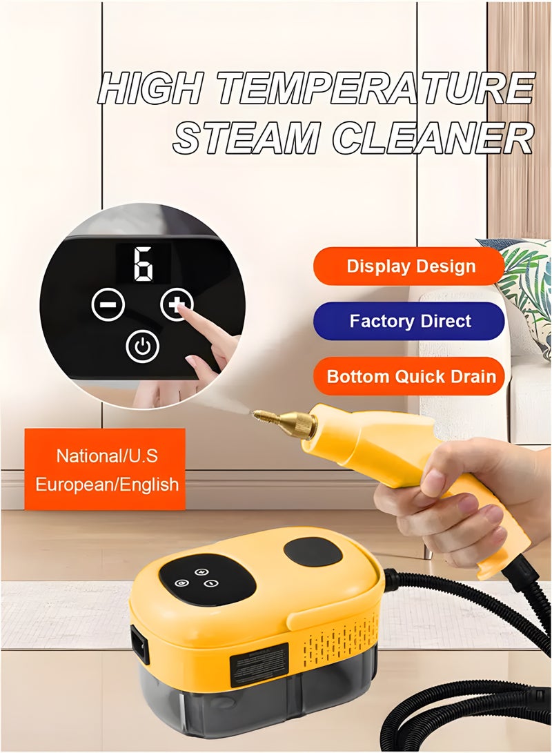 APEX Handheld Steam Cleaner for home, Steamer for Cleaning, Multipurpose Portable Steam Cleaners Use with Safety Lock and 6 Accessory Kit to Remove Grime, Grease, More, Save Time and Effort - Image 5