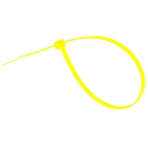 GTSE 8 Inch Yellow Zip Ties, 100 Pack, 50lb Strength, UV Resistant Strong Nylon Cable Ties, Self-Locking 8" Tie Wraps - Image 3