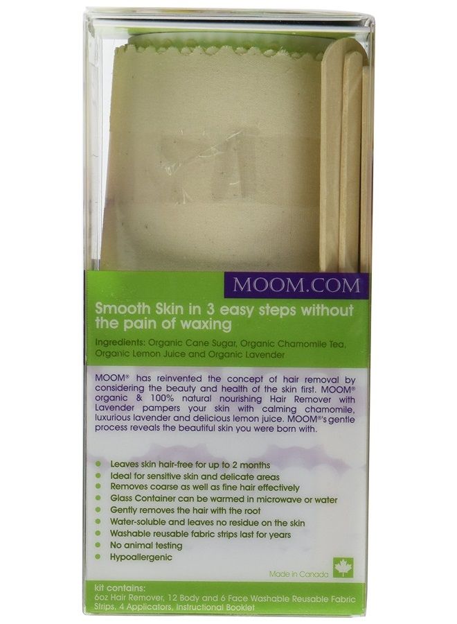 Organic Sugar Wax Kit with Lavender, ideal for sensitive skin, Lega, Bikini, Brazilain, Face, whole body