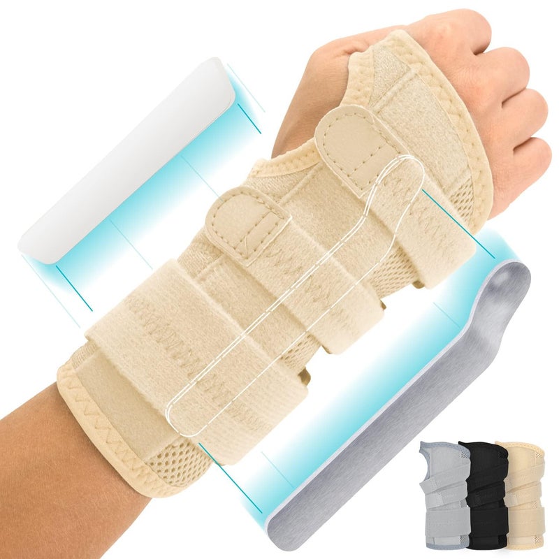 Vive Carpal Tunnel Wrist Brace (Left or Right) - Arm Compression Hand Support Splint - for Men, Women, Kids, Bowling, Tendonitis, Arthritis, Athletic Pain, Sports, Golf - Universal Adjustable Fit - Image 1