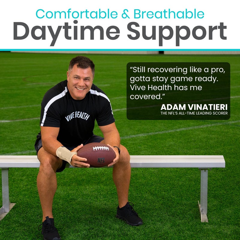 Vive Carpal Tunnel Wrist Brace (Left or Right) - Arm Compression Hand Support Splint - for Men, Women, Kids, Bowling, Tendonitis, Arthritis, Athletic Pain, Sports, Golf - Universal Adjustable Fit - Image 3