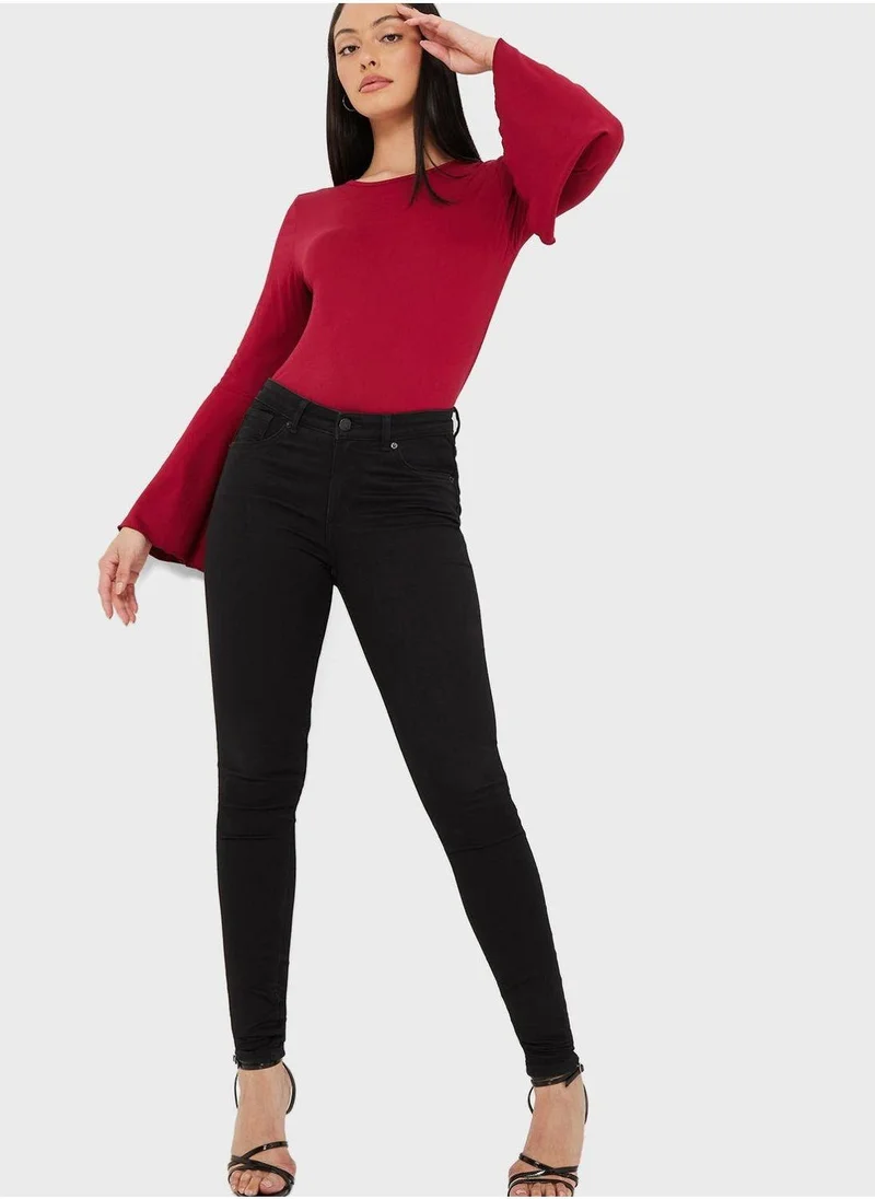 Styli Long Sleeves Round Neck Blouse