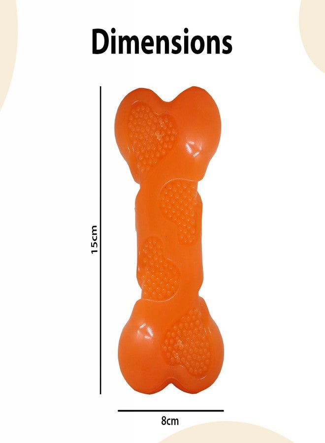 Plushmate EE Toys Squeaky Delights - Dental Bone with Squeaker Toy Chew Bone for Dogs and Puppies - Medium - Image 2