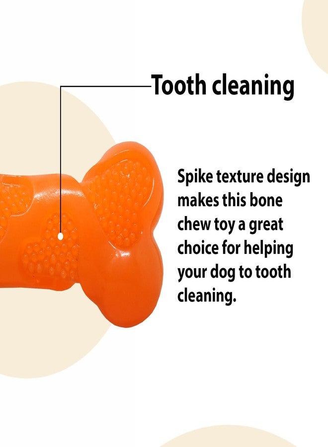 Plushmate EE Toys Squeaky Delights - Dental Bone with Squeaker Toy Chew Bone for Dogs and Puppies - Medium - Image 3