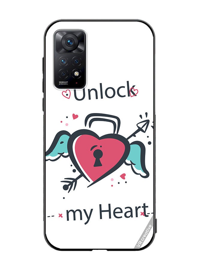 VR CREATIVE - Protective Case Cover For Xiaomi Redmi Note 11 Pro 5G Unlock My Heart Design Multicolour - Image 1