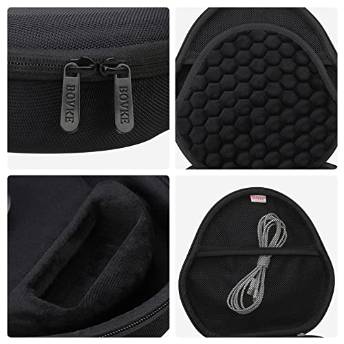 BOVKE Hard Carrying Case with Sleep Mode for Apple AirPods Max Wireless Over-Ear Headphones, AirPods Max Protective Portable Storage Bag with Mesh Pocket for Headphone Accessories, Black - Image 5