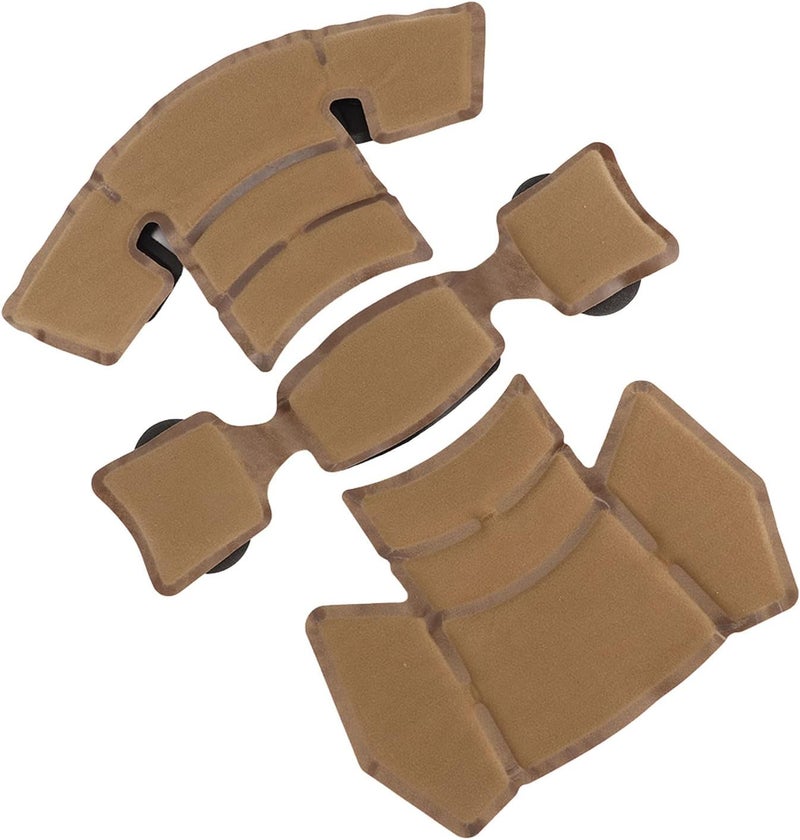 Helmet Liner System, 3 piece Memory Sponge Pads with Hook and Loop Stickers, for Cycling Scooter Skateboard Sport Helmets (Soil Color) - Image 4