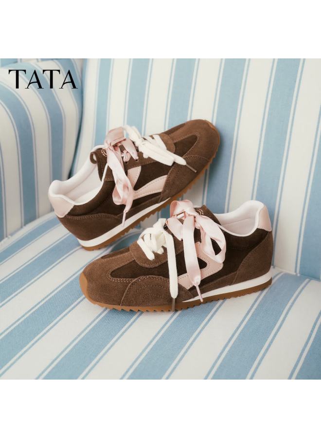 Tata  Spring Mall Style Women's Casual Sneakers Brown/pink Size 36 - Image 1
