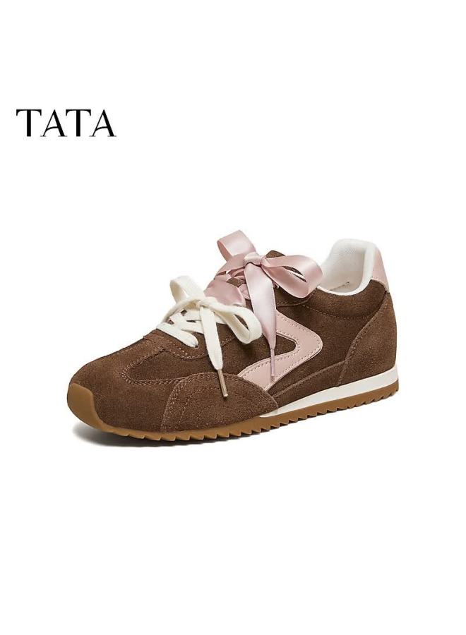 Tata  Spring Mall Style Women's Casual Sneakers Brown/pink Size 36 - Image 4
