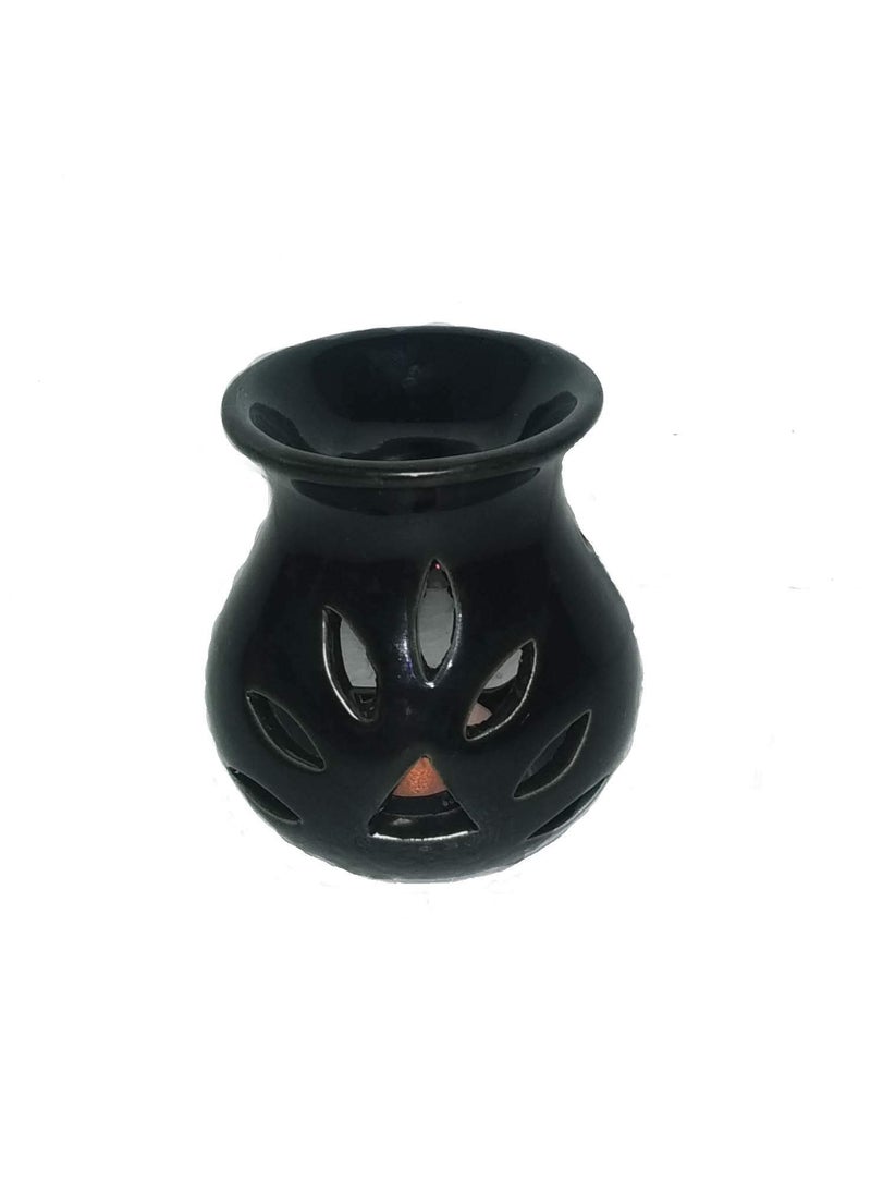Mkd2 Rise Mkd2 Rise Ceramic Candle Operated Essential Oil Diffuser for Home Fragrance Red Black Set of 2  - Image 5