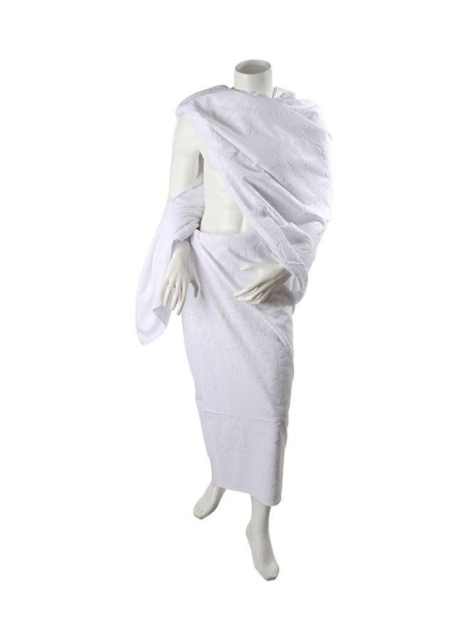 Hajj and Umrah Pilgrimage Attire for Men and Women White Ihram Set with Breathable Cotton Blend Fabric Reinforced Stitching - Image 1