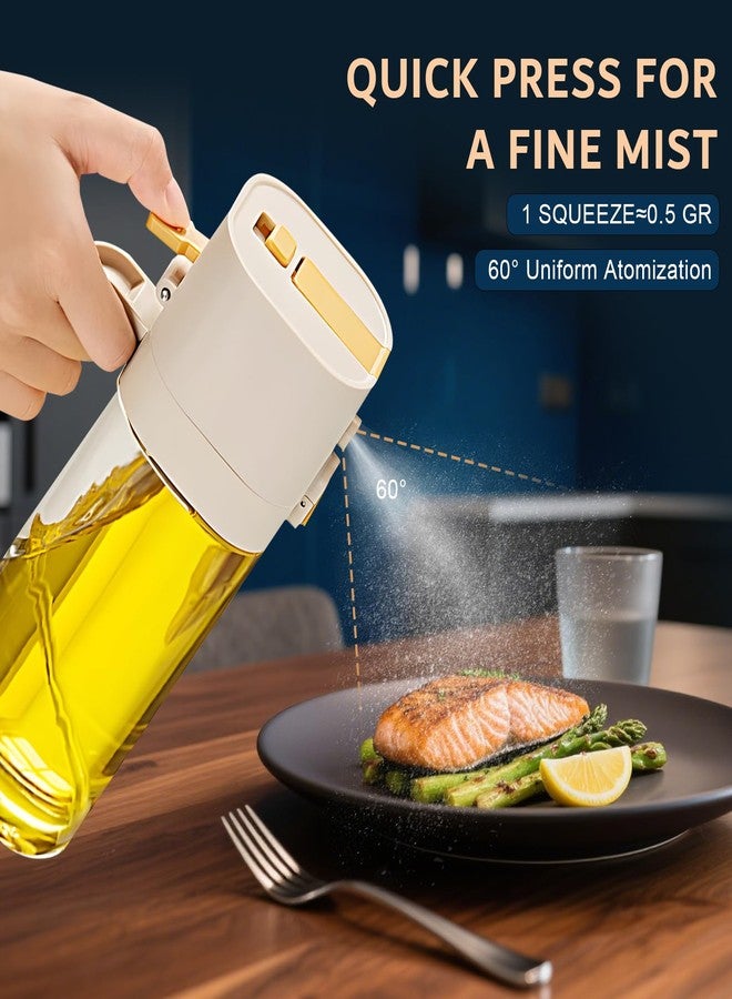 MUOOMU Oil Sprayer for Cooking, Upgraded Olive Sprayer Bottle, Air Fryer Accessories, Mister 7oz/200ml Vinegar Spritzer, Kitchen Gadgets for Salad, BBQ, Roasting (Glass-C (Upgraded)) - Image 3