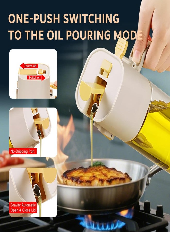 MUOOMU Oil Sprayer for Cooking, Upgraded Olive Sprayer Bottle, Air Fryer Accessories, Mister 7oz/200ml Vinegar Spritzer, Kitchen Gadgets for Salad, BBQ, Roasting (Glass-C (Upgraded)) - Image 5